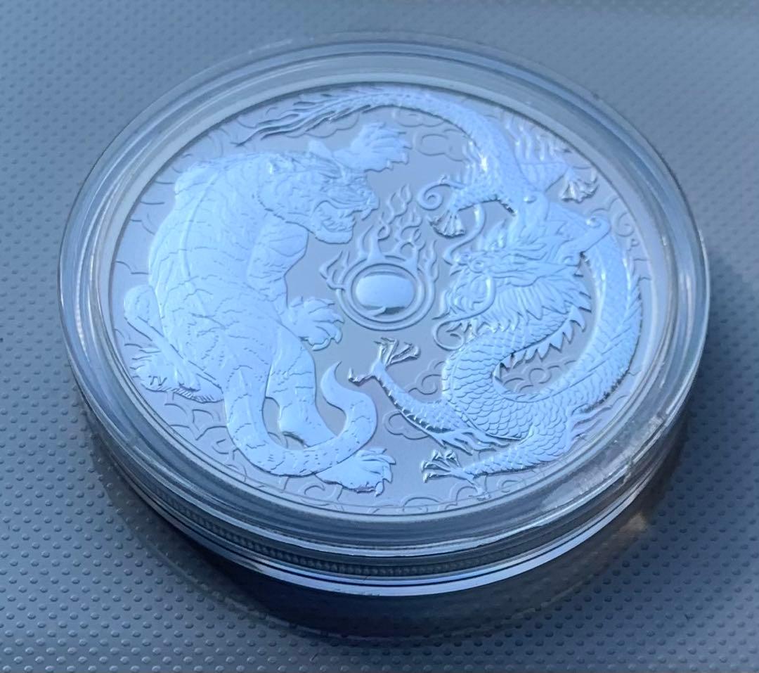 コレクション 1 oz Silver Dragon & Tiger BU