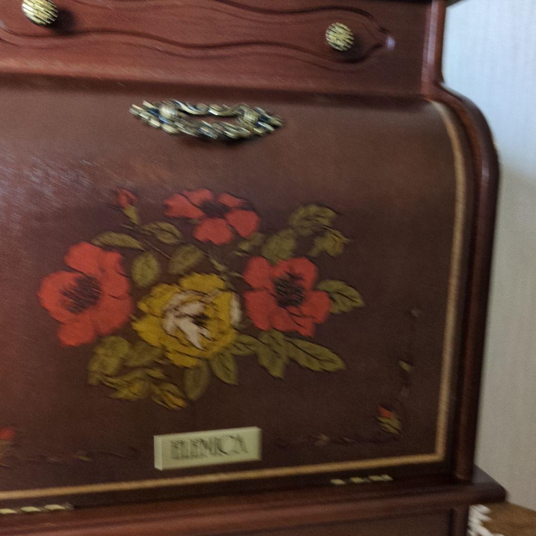 【新品】ELEMICA 薔薇　家具調ジュエリー宝石箱　オルゴール　アンティーク