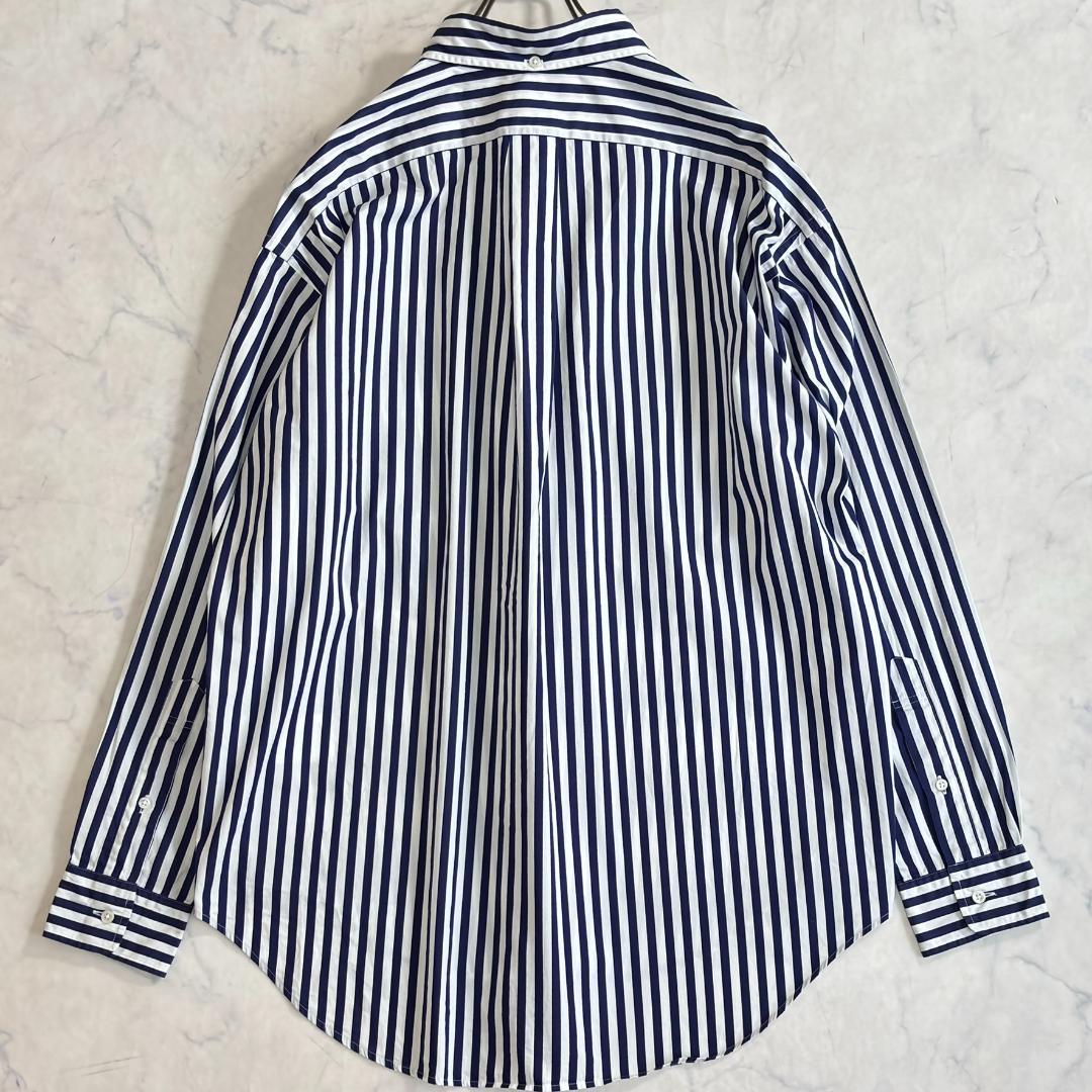 グラフペーパー トーマスメイソン 長袖シャツ ストライプ ネイビー 1 tu7