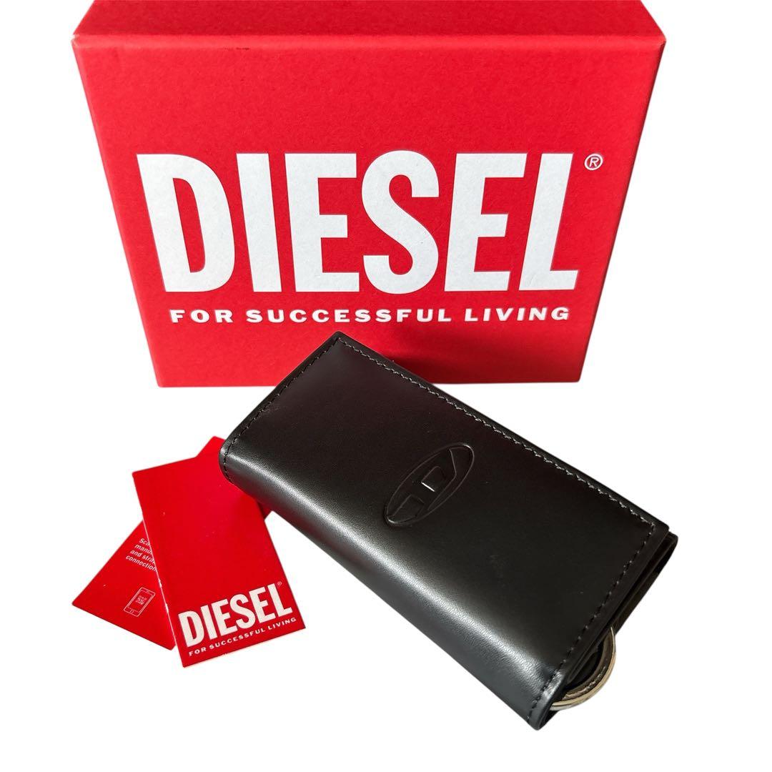 新品　ディーゼル DIESELレザー キーケース ブラック 6連 牛革 Dロゴ