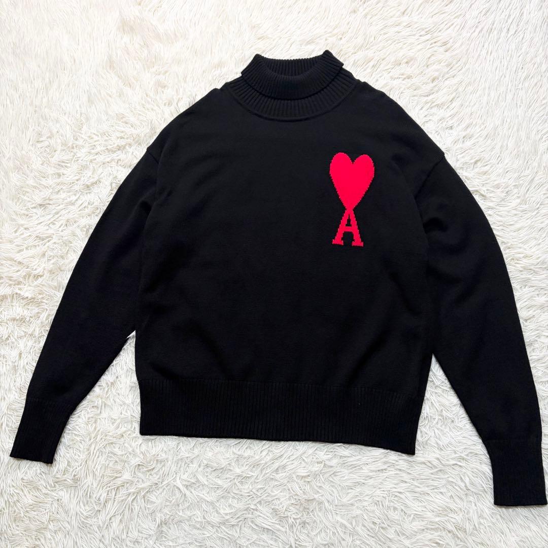 ✨美品✨アミパリス　タートルネックニット　ブラック　ハイネック　男女兼用　M
