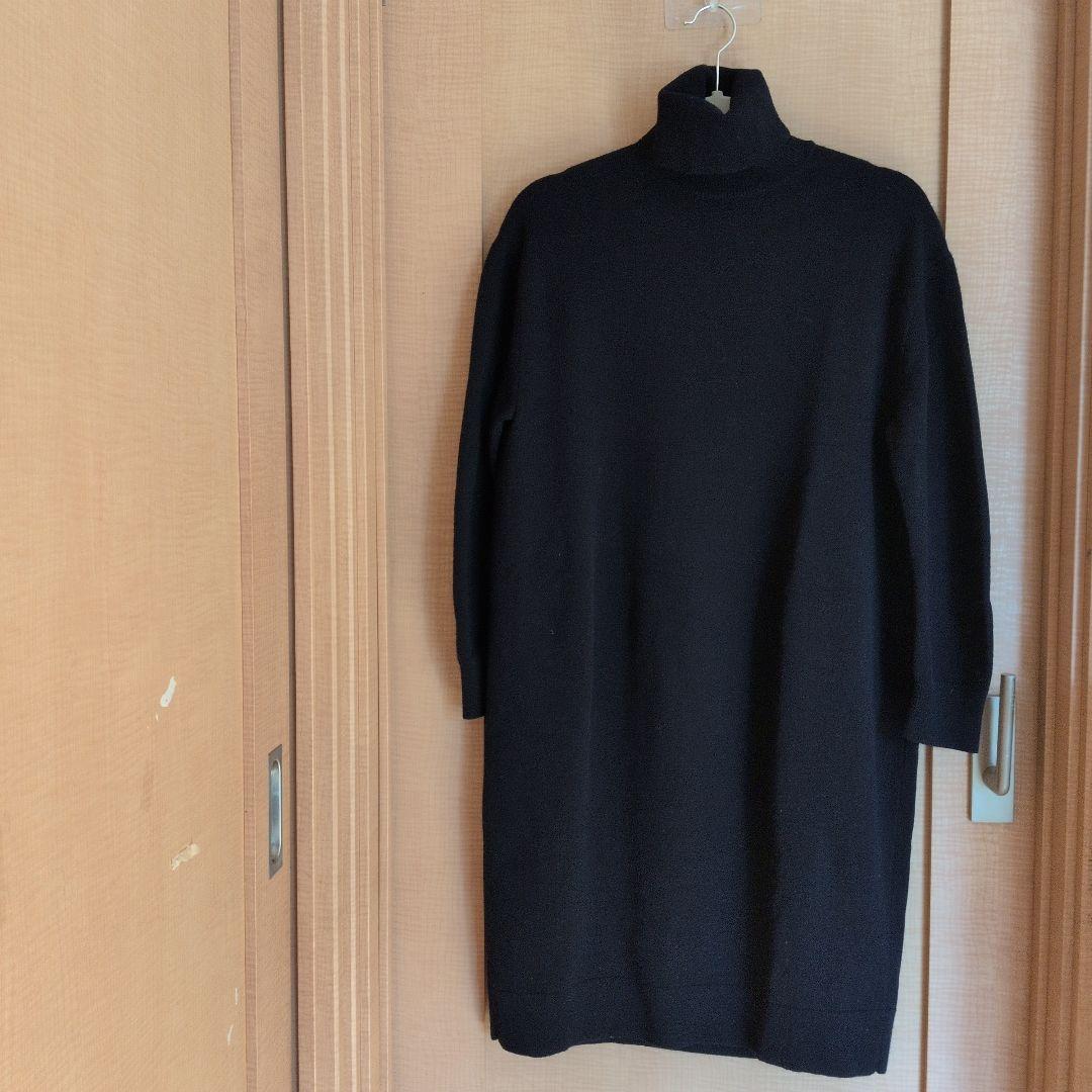 ドゥロワー　ウール100% タートルネック ニットワンピース