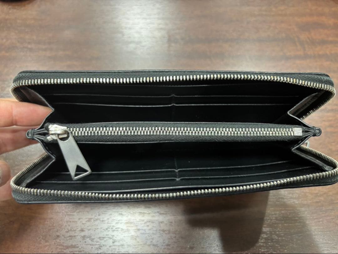 BOTTEGAブラック 長財布 メンズ