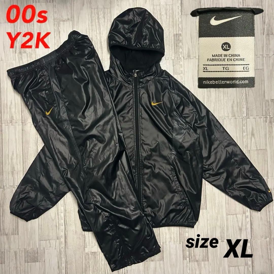 00s NIKE ナイロン 上下 パーカー ジャケット パンツ y2k XL