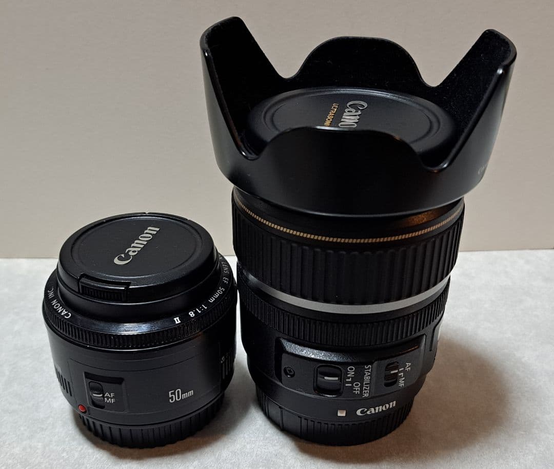 Canon EF 50mm f/1.8 II と標準ズームセット
