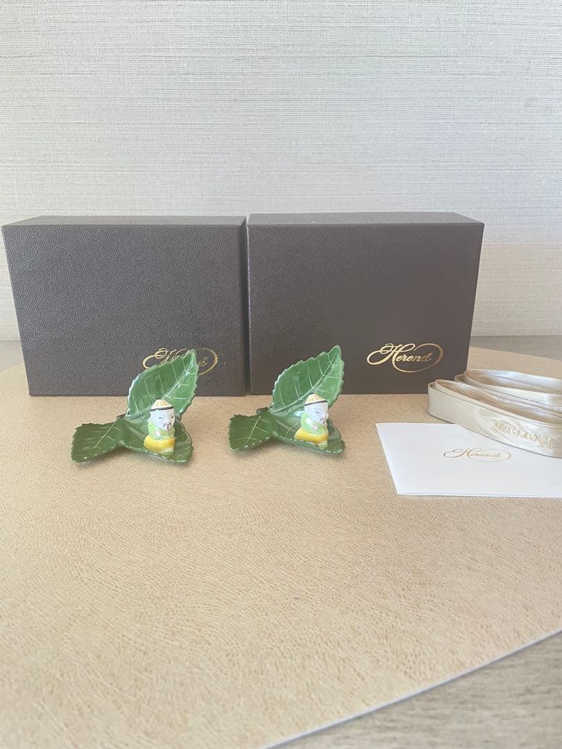 ヘレンド　マンダリンカードホルダー、お箸置き 2個セット新品未使用付属品全て有