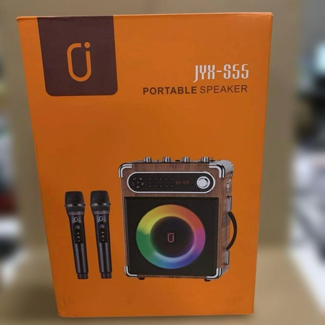 新品　JYX スピーカーセット 拡声器 ワイヤレスマイク２本