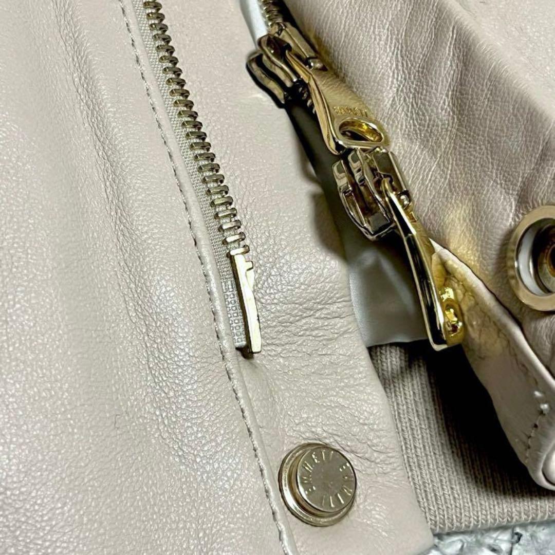 希少✨美品✨EMMETI エンメティ　レザー ブルゾン　ドルマン　定価15万