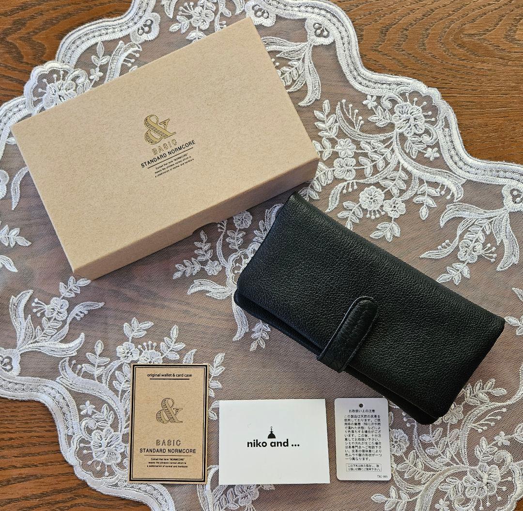 ともちゃん☆niko and ニコアンド レザーウォレット 牛革 長財布