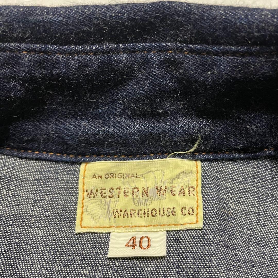 ウエアハウス Lot3038 デニムウエスタンシャツ 40