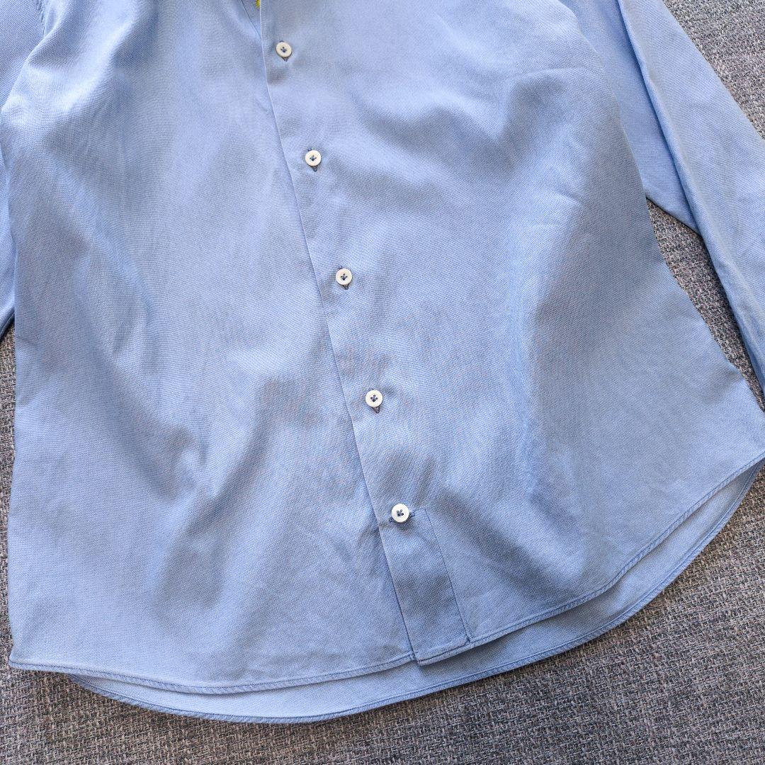 ジャンネット　ワイドカラー　シャンブレーシャツ　デニムシャツ