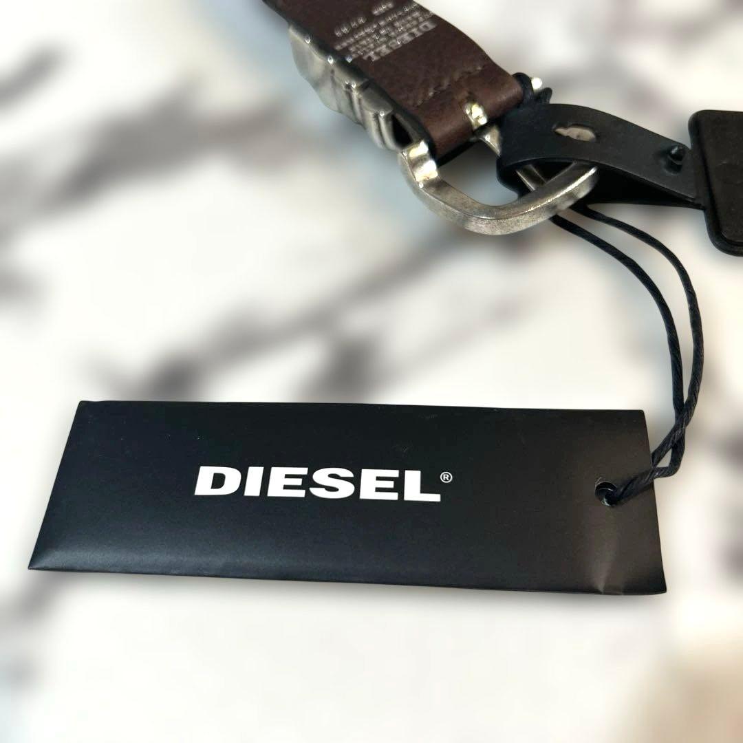 新品☆DIESEL ブラウンレザー ベルト　90センチ