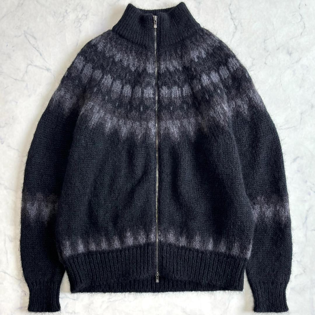 美品 バトナー ドライバーズニット モヘヤ アルパカ 黒系 サイズ3 tx8
