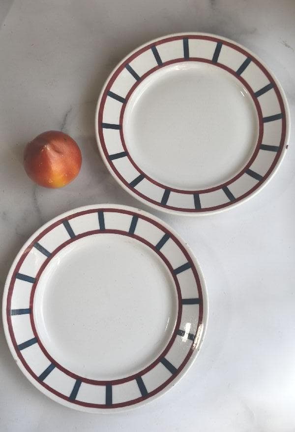 2枚セット　バドンヴィレー　バスク皿　Badonvillerフランスアンティーク