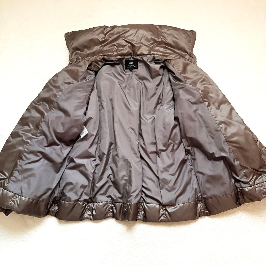 【大きいサイズ】23区　洗える　ダウン　ジャケット　キルティング　ダブルジップ