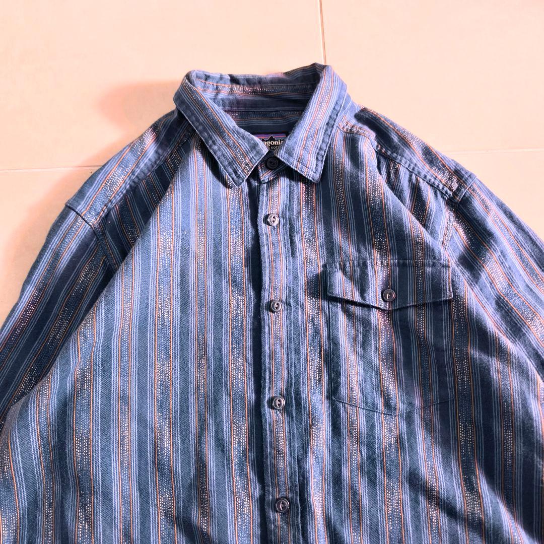 Patagonia　パタゴニア　ネイティブ　ストライプ　ネルシャツ　M