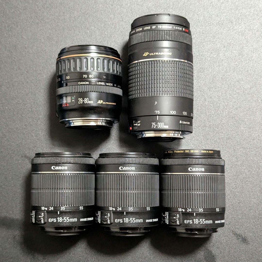 Canon EF 75-300 III,18-55 STM など レンズ まとめ