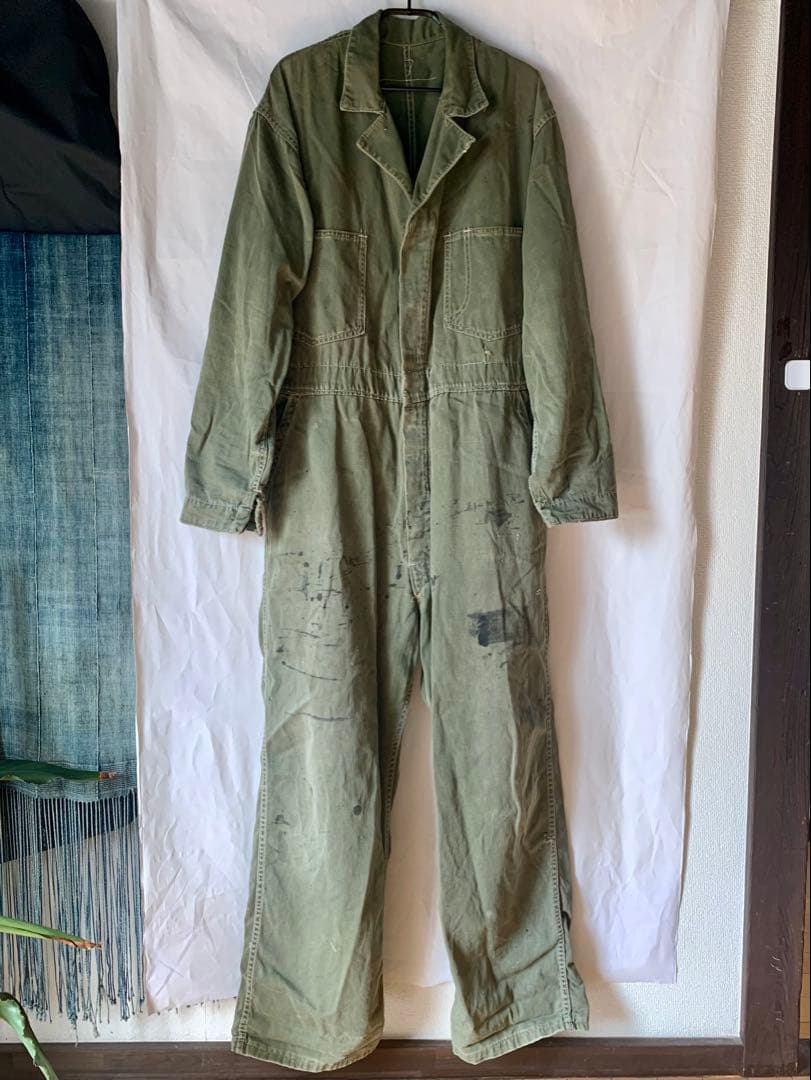 40s オールインワン 大戦つなぎ 月桂樹ボタン