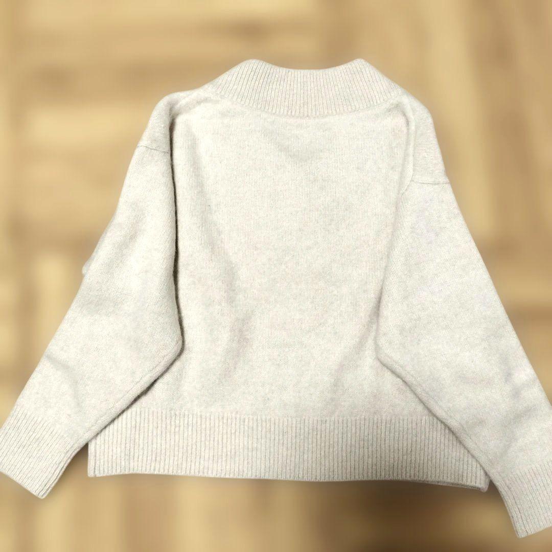 NOBLE　YAK/ヤク ワイドVネックニット