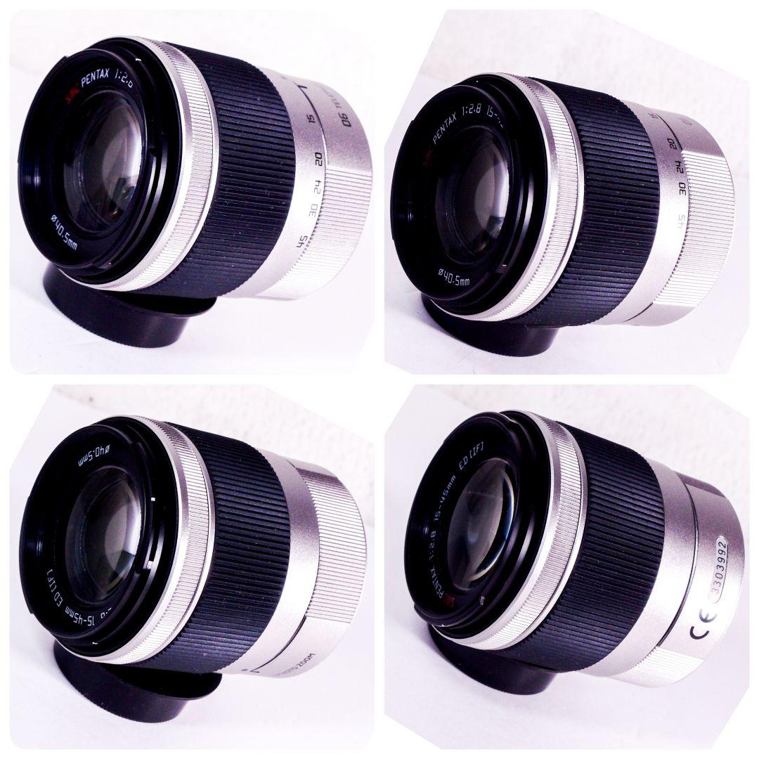 完動美品 PENTAX Q7 シルバー ダブルズームセット 元箱バッテリー充電器