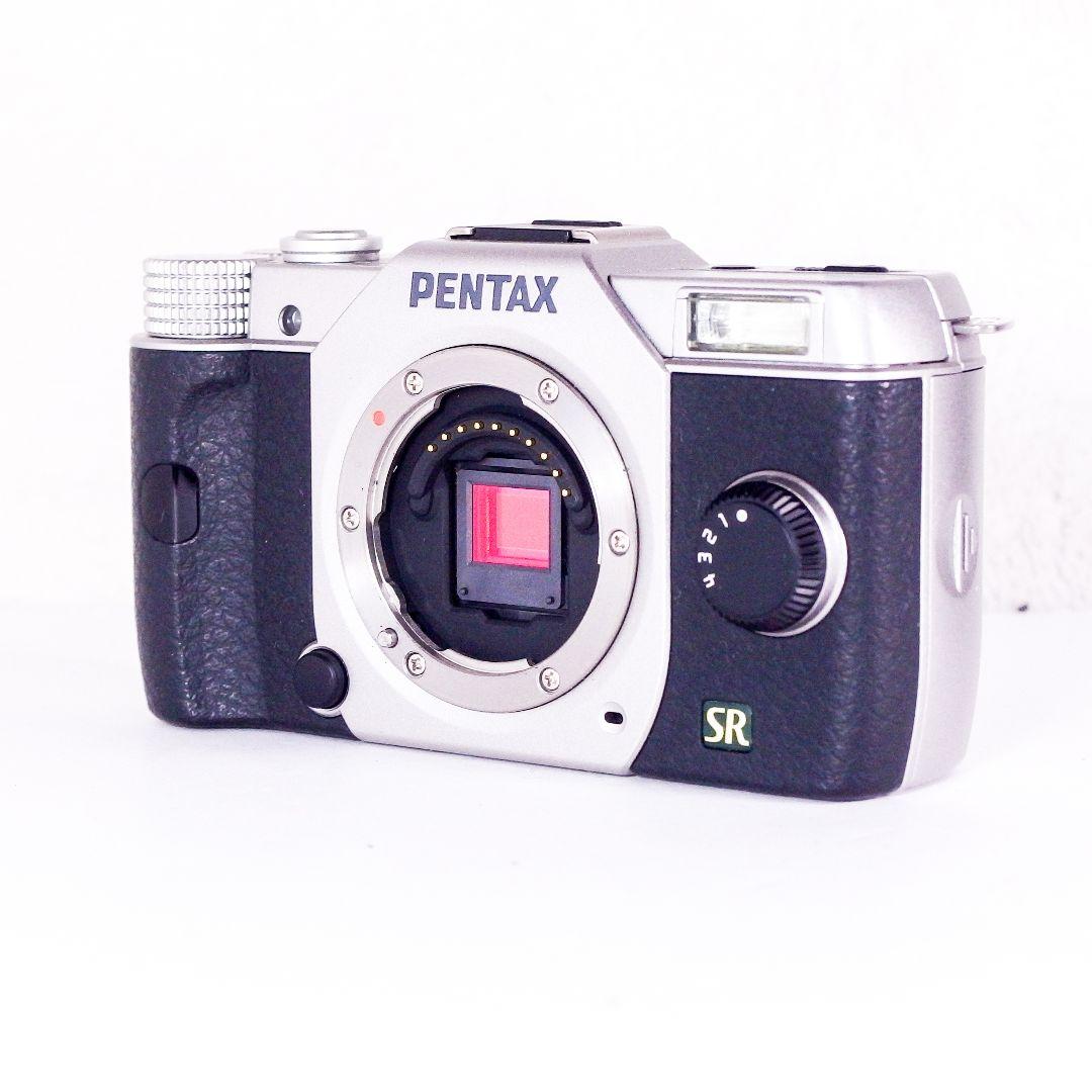 完動美品 PENTAX Q7 シルバー ダブルズームセット 元箱バッテリー充電器