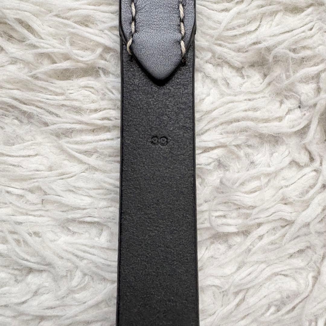 極美品　テンダーロイン　ナローT-BELT 真鍮バックル　ブラック　38