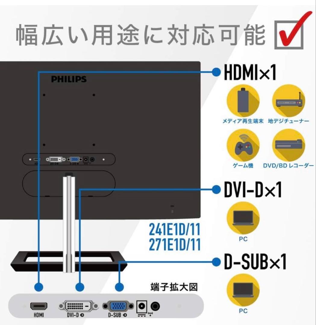 【新品未開封】PHILIPS モニターディスプレイ　23.8インチ