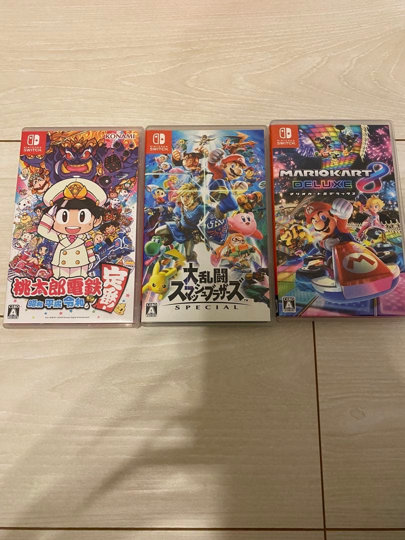 Nintendo Switch 本体 + ゲームソフト3本 + ホリパッド