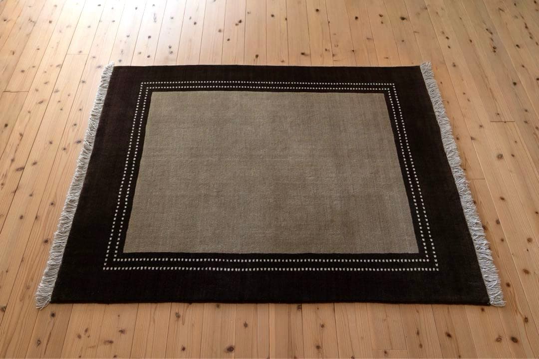 【美品】ギャッベ 150×200 a.depecheオリジナル ウール ラグ