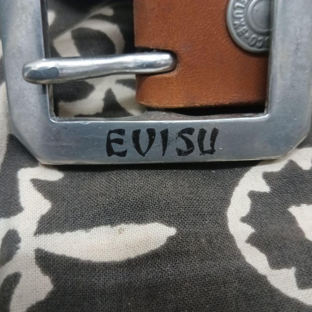 EVISU エビス　本革ベルト　レザーベルト　36インチ　エヴィスジーンズ