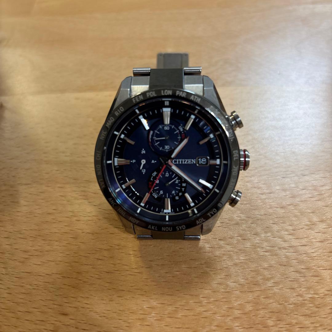 CITIZEN クロノグラフ 時計 ネイビー