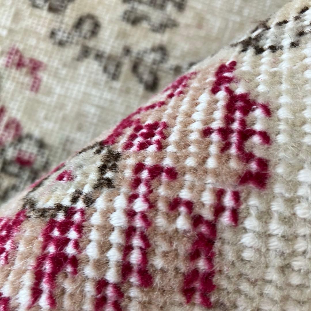 レッド✳︎60×151✳︎ フラワー　ローズ　ランナー　トルコヴィンテージラグ