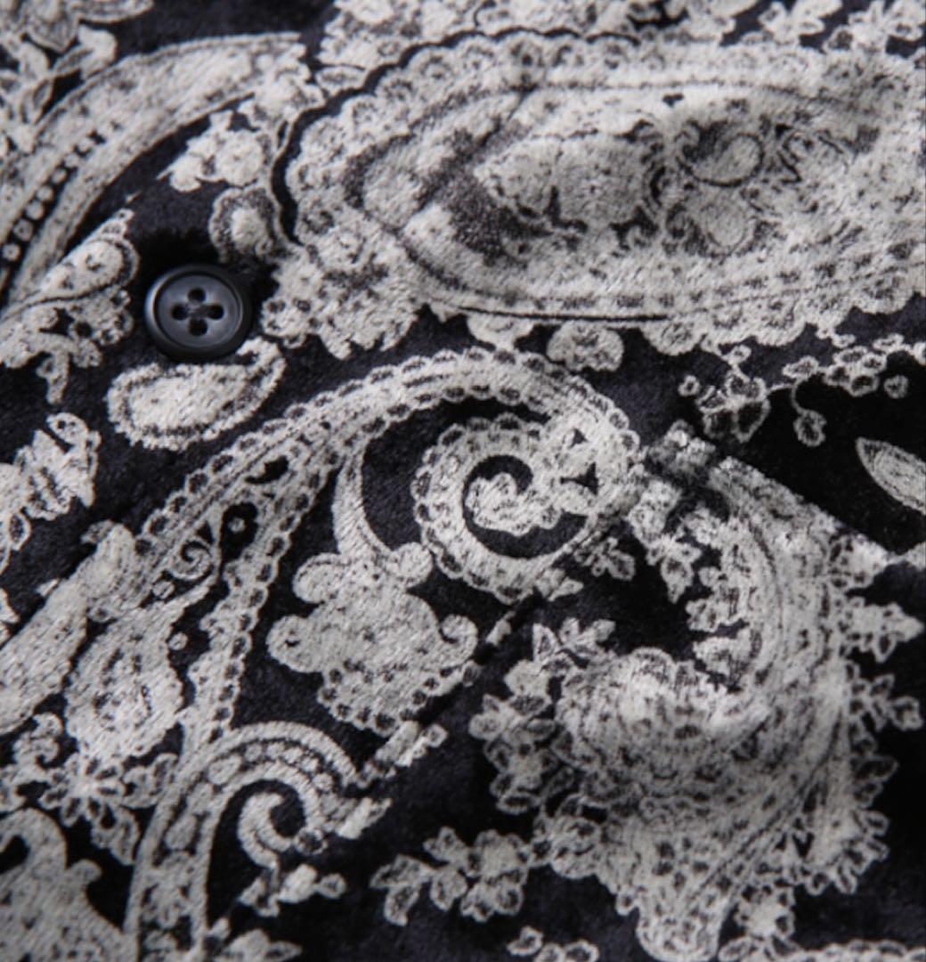 イマイアキノブ氏着 RG VELOUR SHIRT PAISLEY 新品BLA