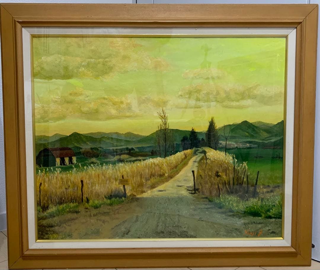 油彩画Ｆ15号 額縁付き