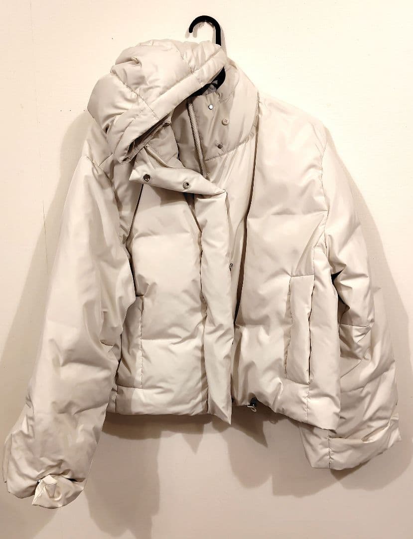 SNIDEL 西川フード ファーショートダウン ホワイト 1サイズ