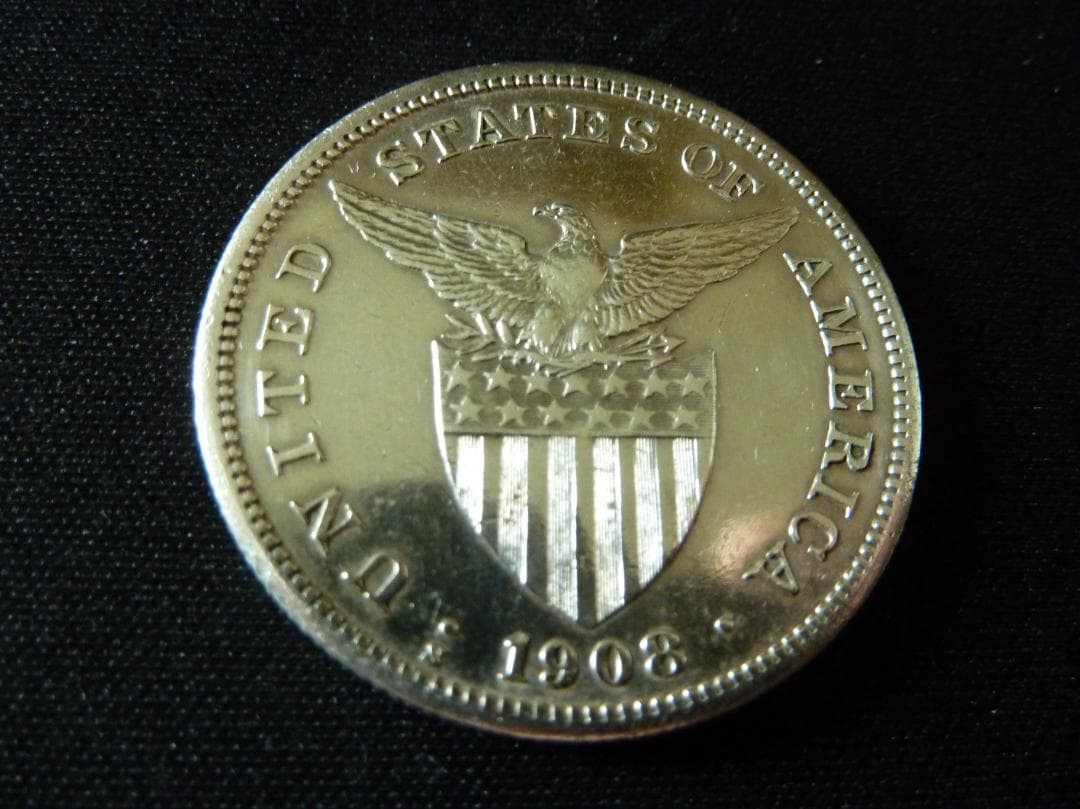 1908年 フィリピン 1ペソ 銀貨 古銭 希少