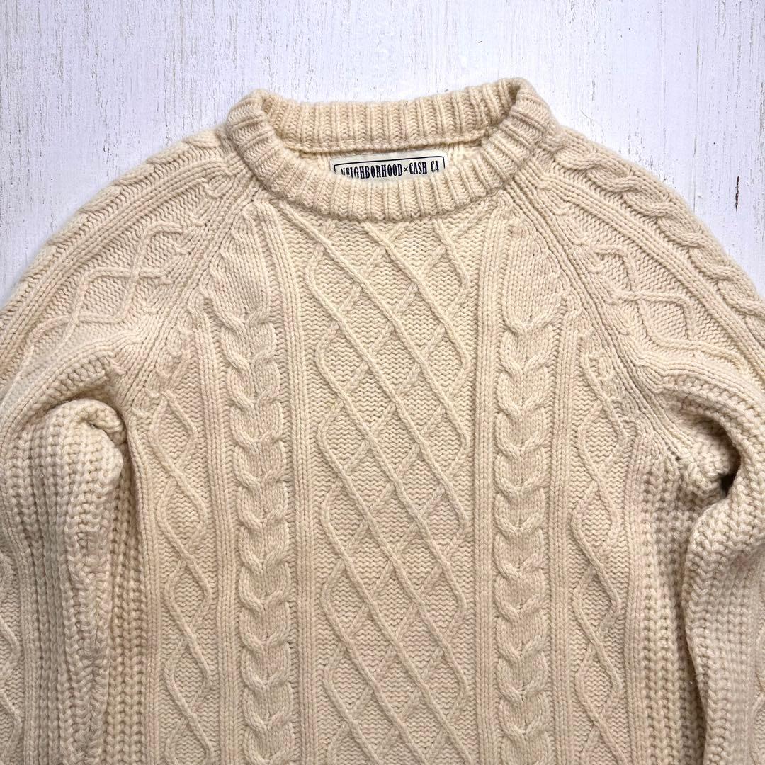 NEIGHBORHOOD X CASH CA フィッシャーマン ニット (M)