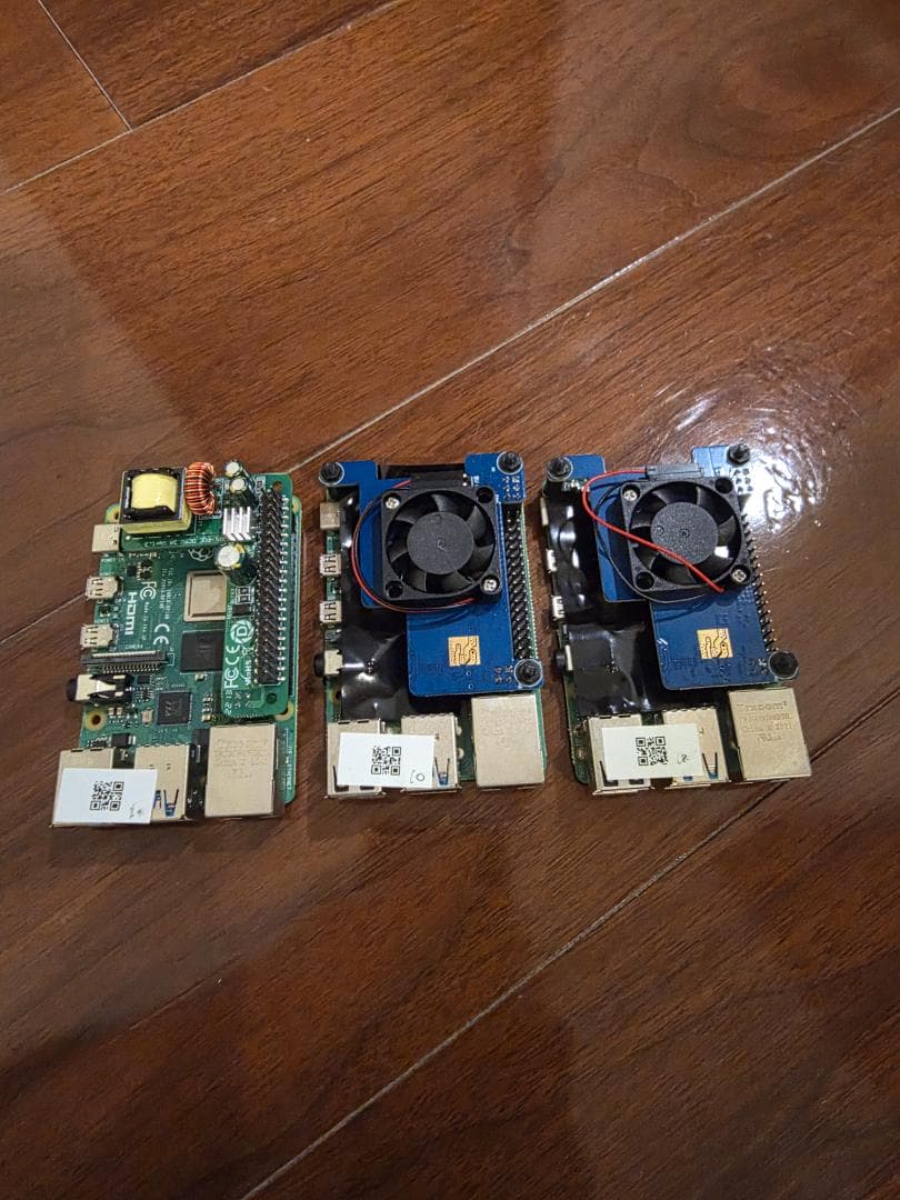 Raspberry Pi 4B 2GB 3個セット PoE拡張付き