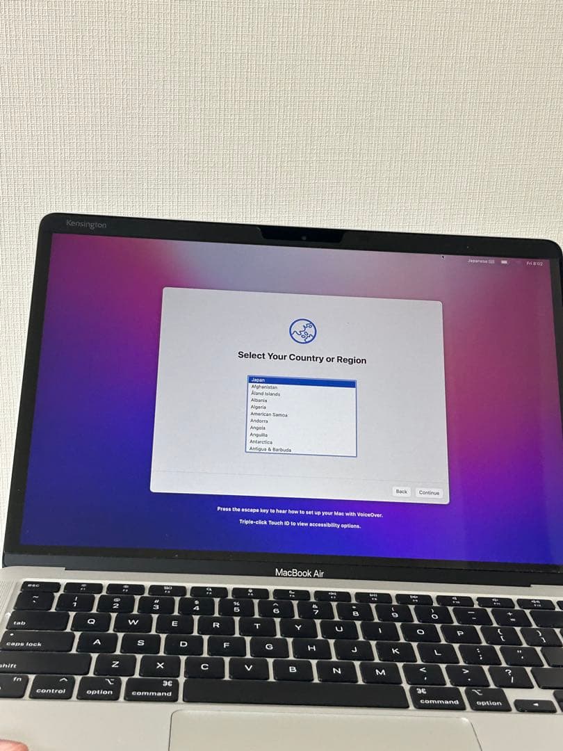初期化済　M1 MacBook Air 256GB 8GB ジャンク品 マウス付