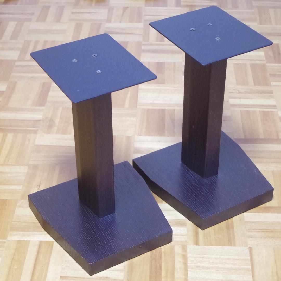 鉄と木の組み合わせで制振性能を強化！スピーカースタンド 2台1組 スパイク付属