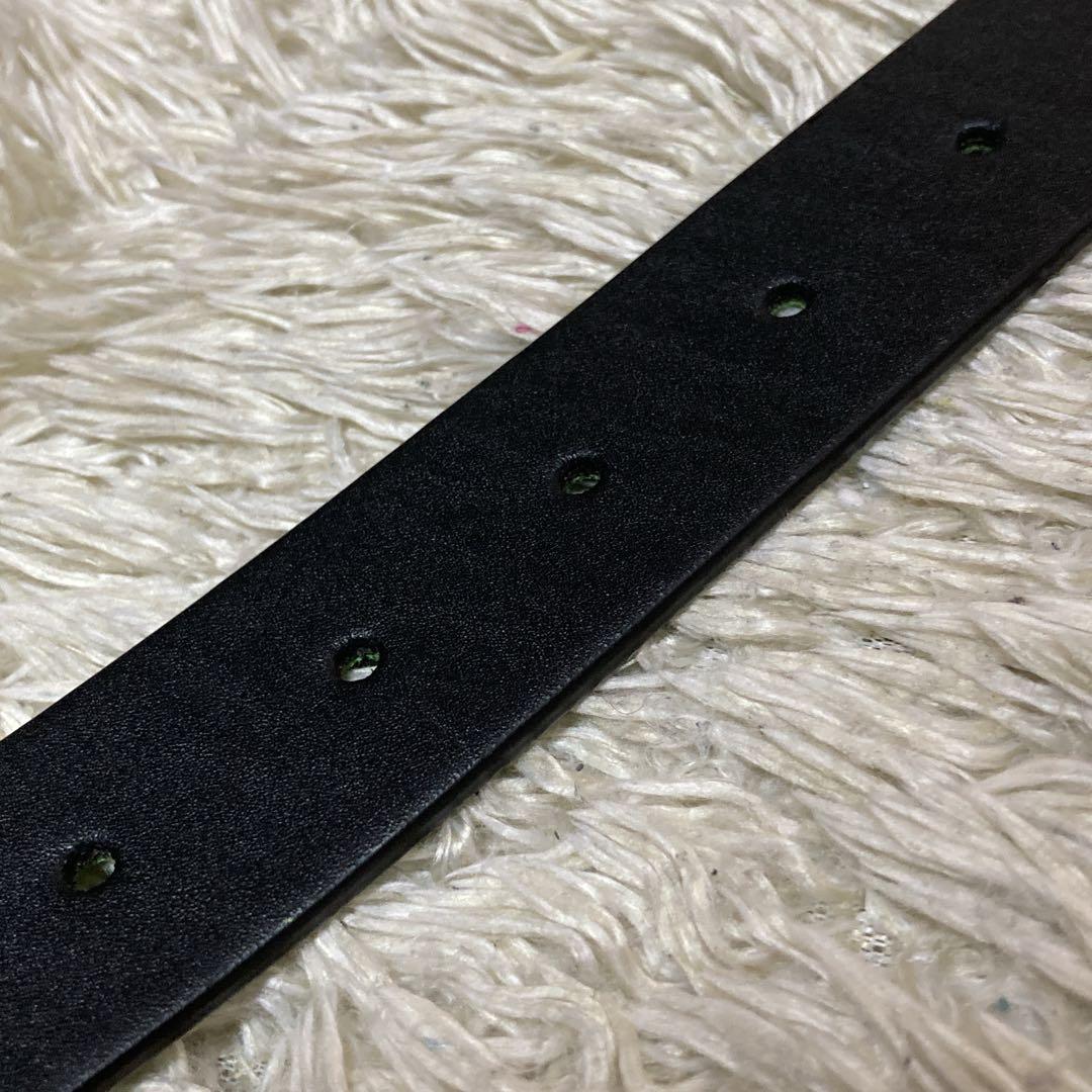 タグ&袋付き❗️新品未使用✨ボッテガヴェネタ　レザーベルト　リバーシブル　黒×緑