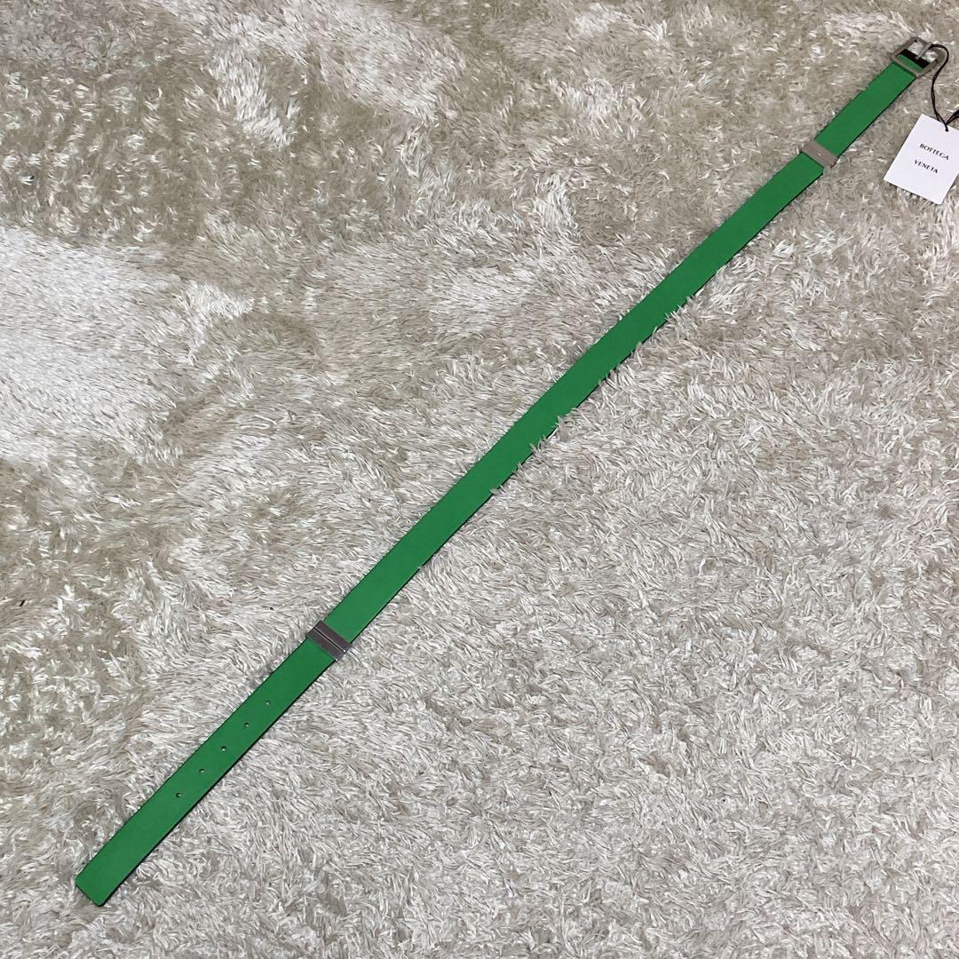 タグ&袋付き❗️新品未使用✨ボッテガヴェネタ　レザーベルト　リバーシブル　黒×緑