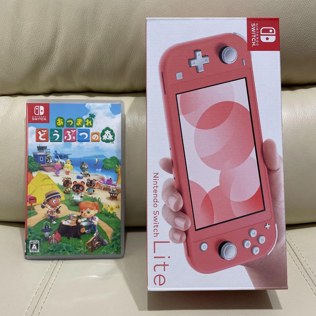 美品‼️あつ森＆Nintendo Switch 大人気色‼️ コーラルピンク