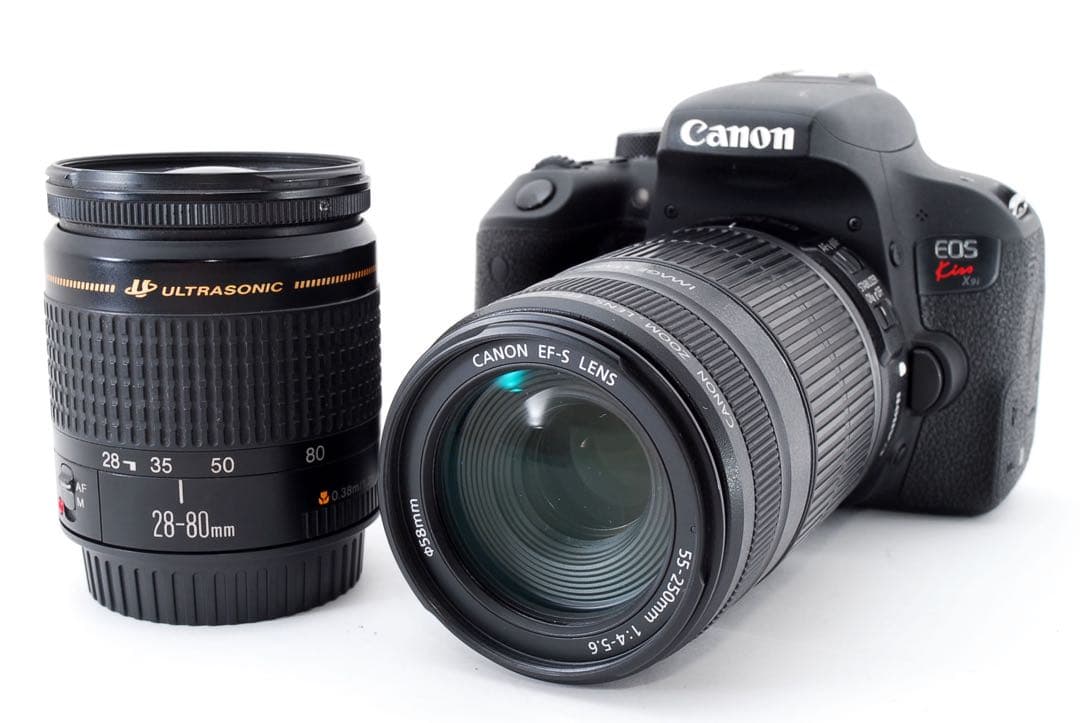 Wi-Fi/保証/canon kiss x 9i 標準&望遠ダブルレンズセット