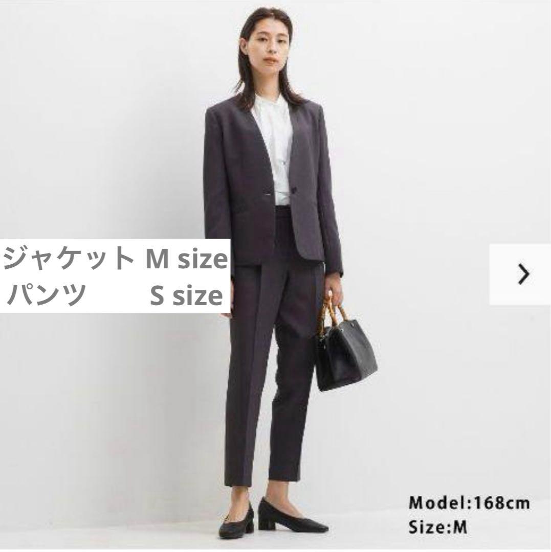 【美品】プラステ プレミアムオックス ノーカラー パンツ セットアップ 洗濯可