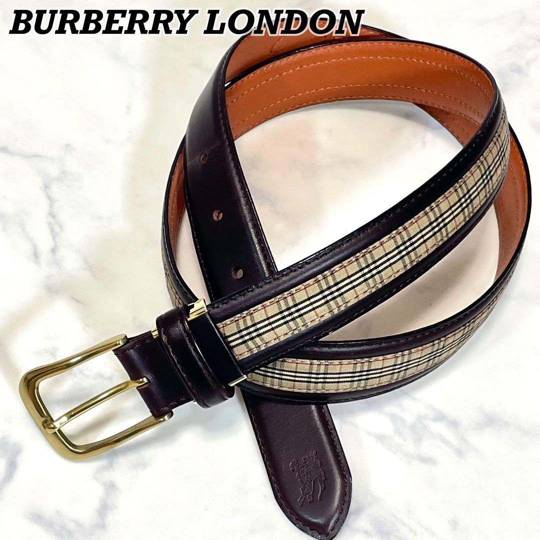 美品✨ BURBERRY LONDON ノバチェック ホースロゴ ベルト