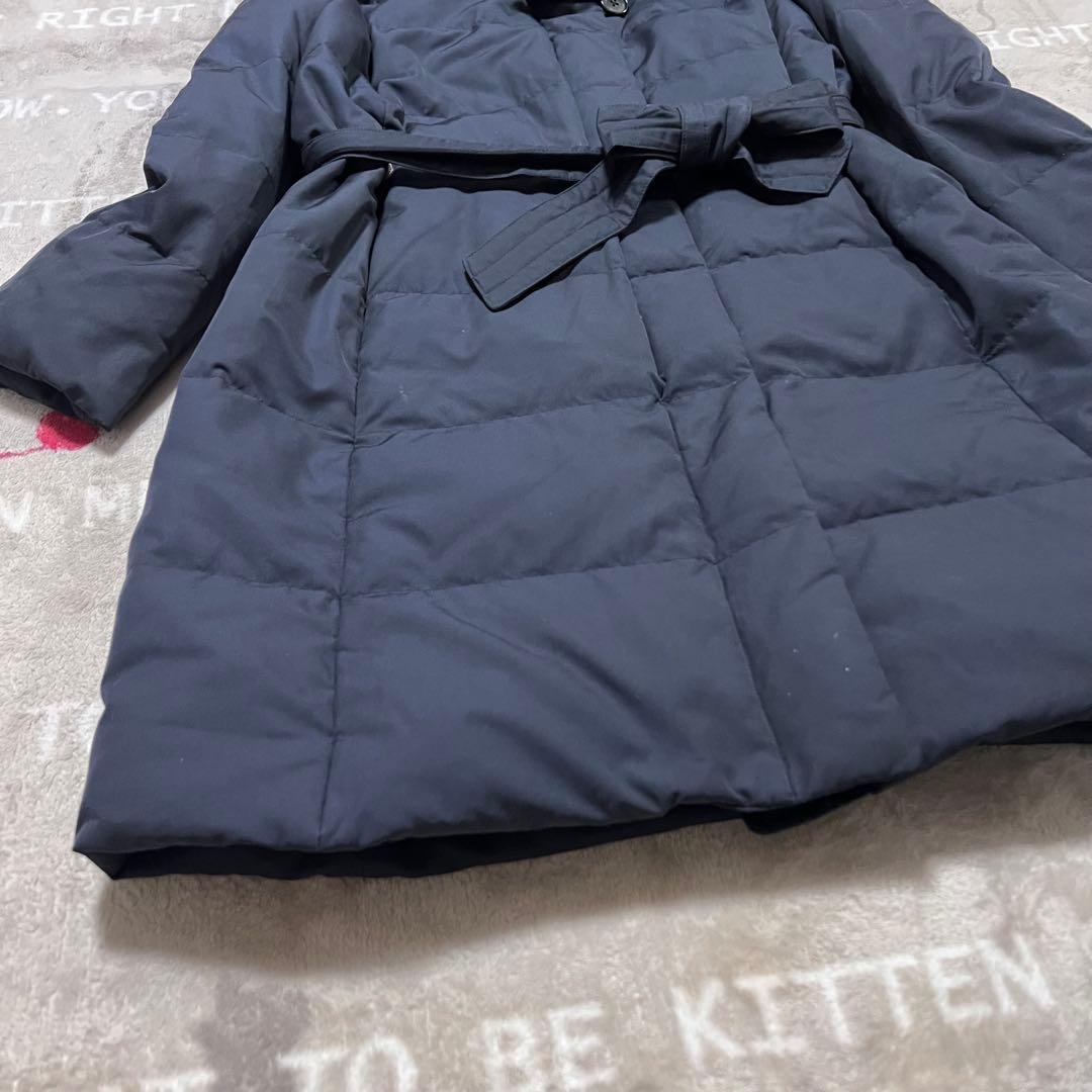 美品✨ マッキントッシュ ロング ダウンコート ネイビー ベルト付