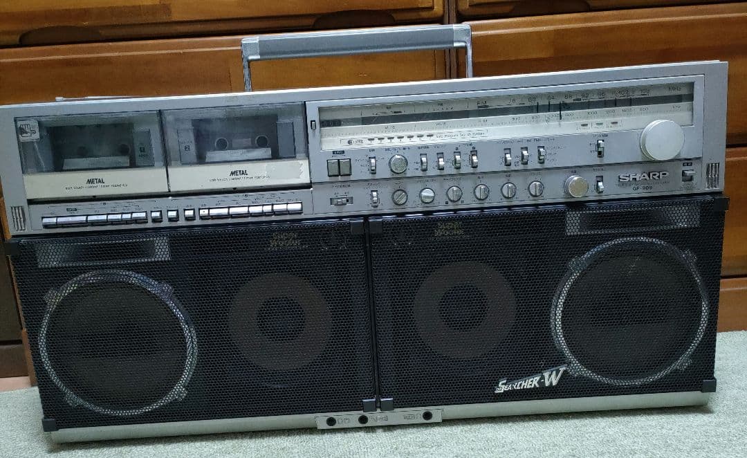 ジャンク品 SHARPシャープ THE SEARCHER-WGF-909ラジカセ