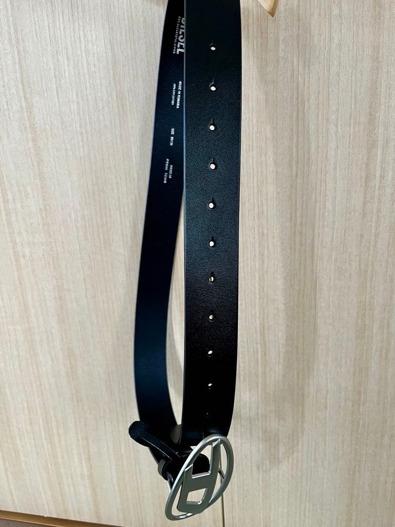 DIESEL ブラックレザー ベルト 90/36