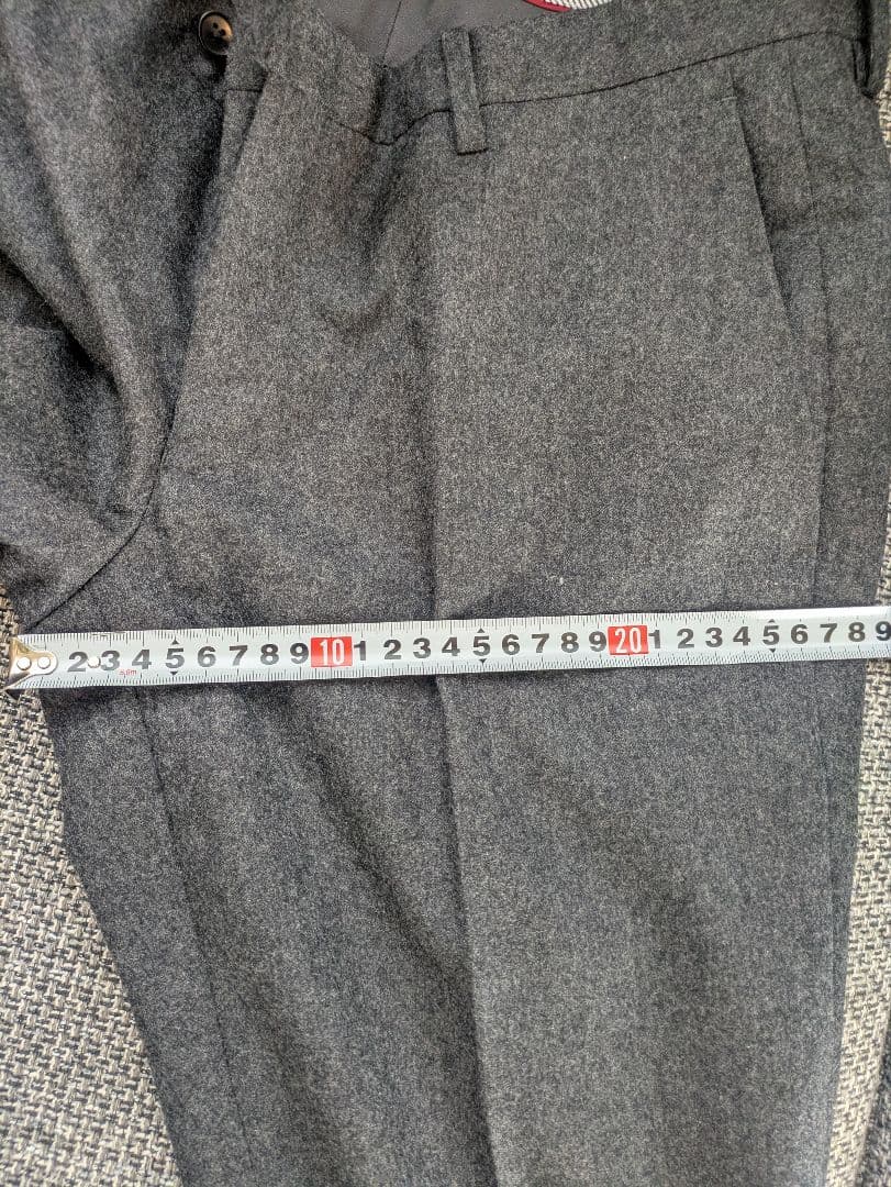 【美品】CANONICO　グレー フランネルスーツ170cm 6Drop 80